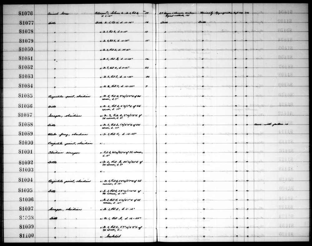 Documentation associated with Hearst Museum object titled Metatarsal fragment, accession number 1-81083.1, no description available.