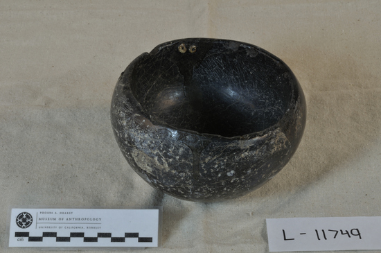 Hearst Museum object titled Bowl, accession number L-11749, described as Steatite bowl