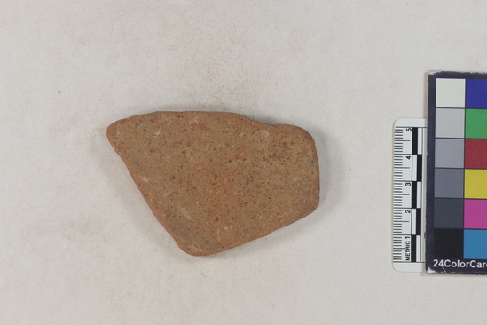 Hearst Museum object 149 of 183 titled Potsherd, accession number 16-8192, described as Potsherd: bodys Section of Manta on beach currently inhabited. Numbers  8111 to 8194 are sherds picked up on beach at low tide.