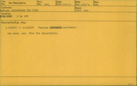 Documentation associated with Hearst Museum object titled Shell fragment, accession number 1-233610, described as Shell fragment