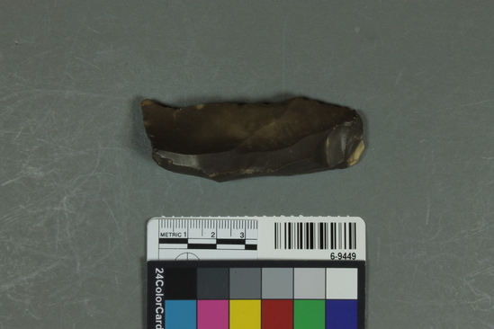 Hearst Museum object titled Knife, accession number 6-9449, described as Flint knife