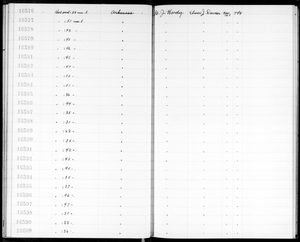 Documentation associated with Hearst Museum object titled Point, accession number 2-16588, described as Chert point