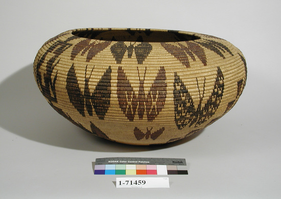 Hearst Museum object titled Bowl basket, accession number 1-71459, described as Coiled, bowl shape.