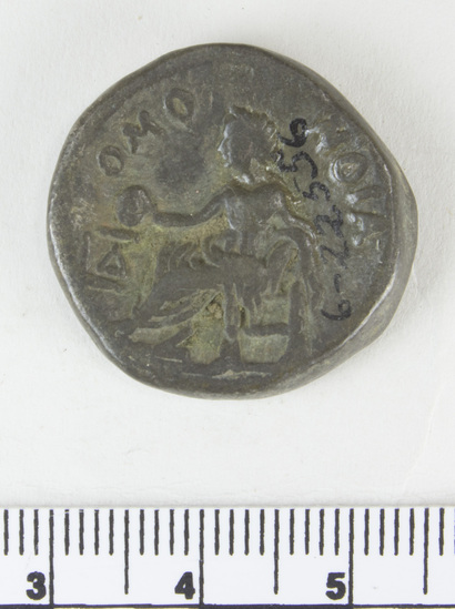 Hearst Museum object 5 of 6 titled Coin: billon tetradrachm, accession number 6-22556, described as Head of Nero, r., laureate