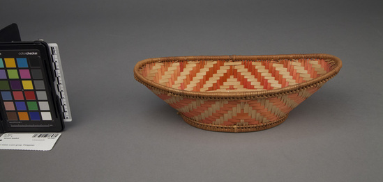 Hearst Museum object 2 of 2 titled Woven basket, accession number 10-2607, no description available.