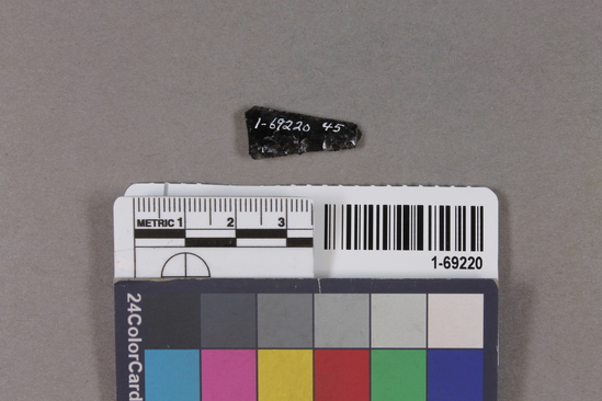 Hearst Museum object titled Point, accession number 1-69220, described as Obsidian.