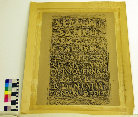 Hearst Museum object titled Rubbing of latin inscription, accession number 22-28, described as now in Vatican