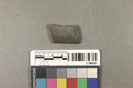 Hearst Museum object titled Potsherd, accession number 1-184181, described as Rim.