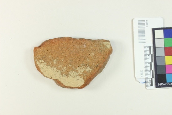 Hearst Museum object 5 of 6 titled Tile fragment, accession number 8-5840, described as Piece of tile from the Forum