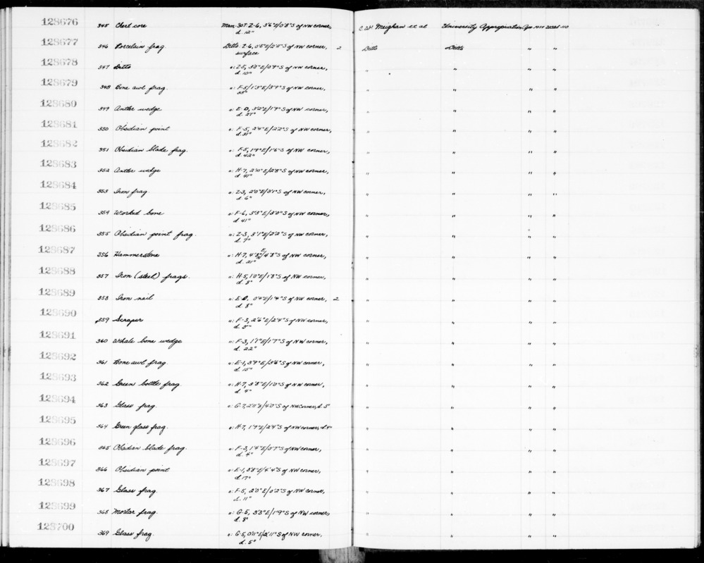 Documentation associated with Hearst Museum object titled Wedge, accession number 1-128691, described as Whale bone wedge. Notice: Image restricted due to its potentially sensitive nature. Contact Museum to request access.