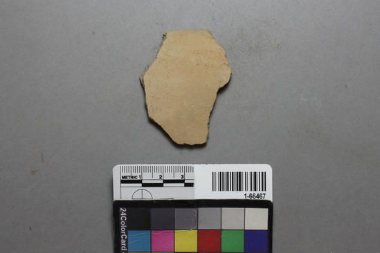 Hearst Museum object titled Potsherd, accession number 1-66467, described as potsherd