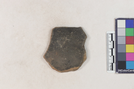 Hearst Museum object 58 of 183 titled Potsherd, accession number 16-8192, described as Potsherd: bodys Section of Manta on beach currently inhabited. Numbers  8111 to 8194 are sherds picked up on beach at low tide.