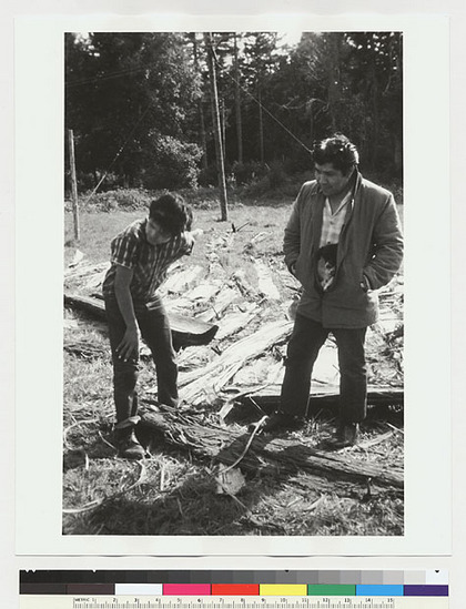 Hearst Museum object titled Black-and-white negative, accession number 15-19598, described as Man and boy