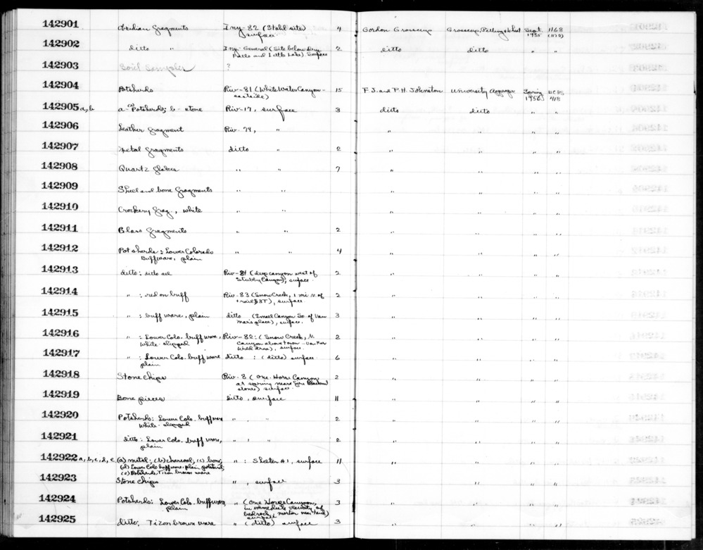 Documentation associated with Hearst Museum object titled Soil sample and charcoal, accession number 1-142903, described as soil samples