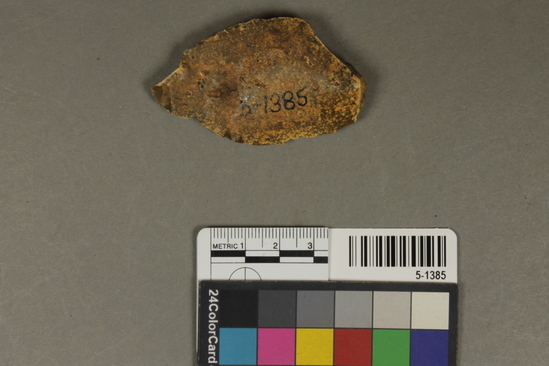 Hearst Museum object titled Knife, accession number 5-1385, described as Chipped chert knife