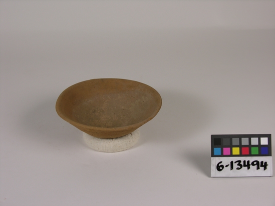 Hearst Museum object titled Bowl, accession number 6-13494, described as pottery bowl; diameter 15 height 5 cm