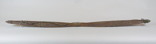 Hearst Museum object titled Bow, accession number 2-19157, described as (Back only) Narrowed at center grip, face ridged.