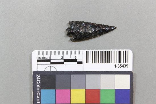 Hearst Museum object titled Point, accession number 1-65439, described as Type SBb: obsidian