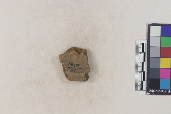 Hearst Museum object 144 of 160 titled Potsherd, accession number 16-8191, described as Potsherd: rims Section of Manta on beach currently inhabited. Numbers  8111 to 8194 are sherds picked up on beach at low tide.