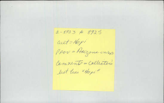 Documentation associated with Hearst Museum object titled Bowl, accession number 2-8923, described as Ceramic, exterior design of stepped triangles and curvilinear elements in dark brown and red on cream ground, brown framing lines, on interior a swag design with pendants in dark brown and red, brown framing lines and rim, remnants of red-orange on base. Molded, painted.