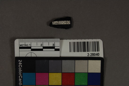 Hearst Museum object titled Point fragment, accession number 2-28040, described as Projectile point fragment