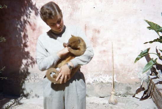 Hearst Museum object titled Color slide, accession number 25-28845, described as Bobbie with Okmosh