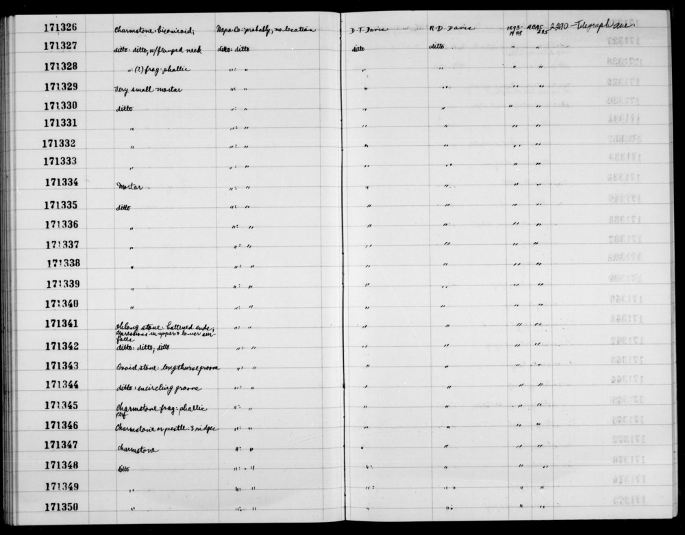 Documentation associated with Hearst Museum object titled Charmstone, accession number 1-171350, described as Charmstone.