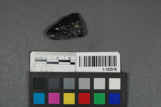 Hearst Museum object titled Projectile point fragment, accession number 1-152518, described as Obsidian.