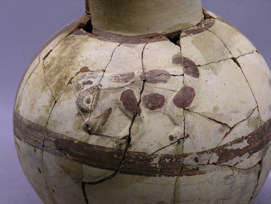 Hearst Museum object titled Jar, accession number 4-3082a, described as (A,B) Two large jars, broken; (C, D, E) fragments belonging to 2094-3082 B.