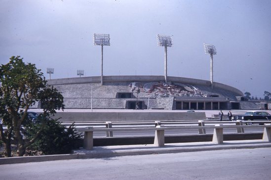 Hearst Museum object titled Color slide, accession number 25-26770, described as Stadium - reliefs