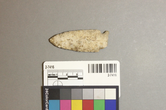 Hearst Museum object titled Projectile point, accession number 2-7416, described as Arrow point.