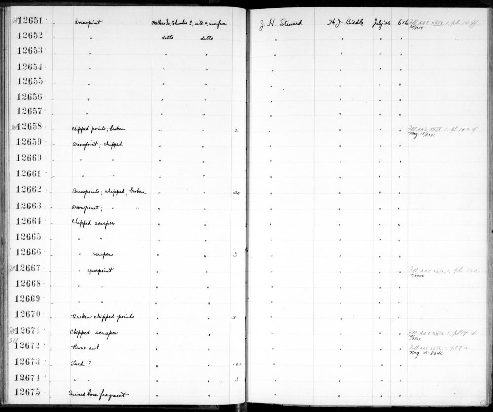 Documentation associated with Hearst Museum object titled Awl, accession number 2-12672, described as Bone