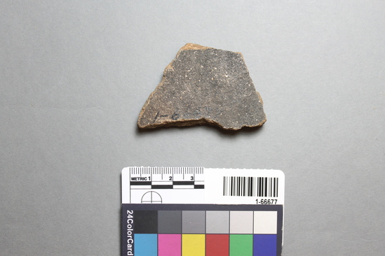 Hearst Museum object titled Potsherd, accession number 1-66677, described as Pinon Brown (residual clay).