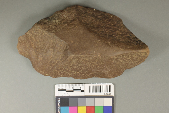 Hearst Museum object titled Handaxe, accession number 9-9833, described as Handaxe, double pointed