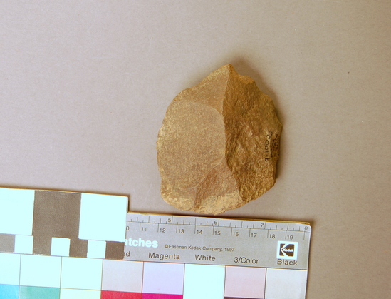 Hearst Museum object titled Handaxe, accession number 9-10023, described as handaxe