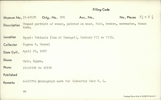 Documentation associated with Hearst Museum object titled Black-and-white negative, accession number 15-18135, no description available.