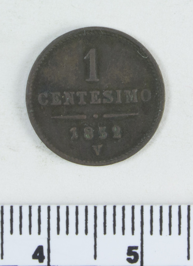 Hearst Museum object titled Coin, accession number 7-6266, no description available.