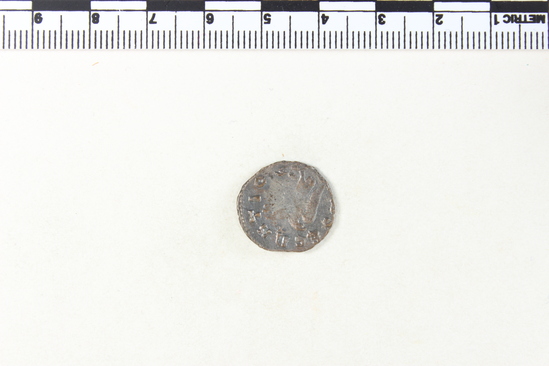 Hearst Museum object 5 of 8 titled Coin: æ, accession number 8-9289, described as Obverse: Claudius II Gothicus. Reverse: Consecratio. Mint Data: 268-270 AD.