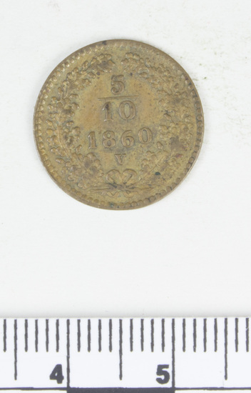 Hearst Museum object titled Coin, accession number 7-4446, no description available.