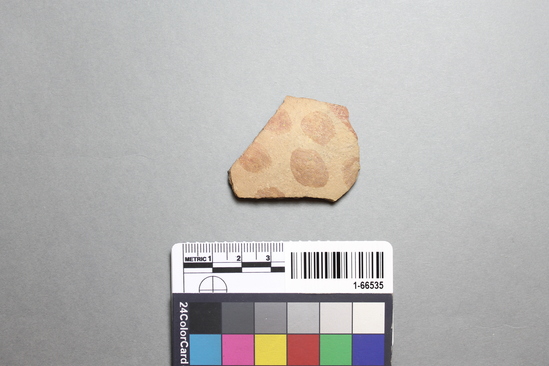 Hearst Museum object titled Potsherd, accession number 1-66535, described as Colorado Red on Buff, (southern type).