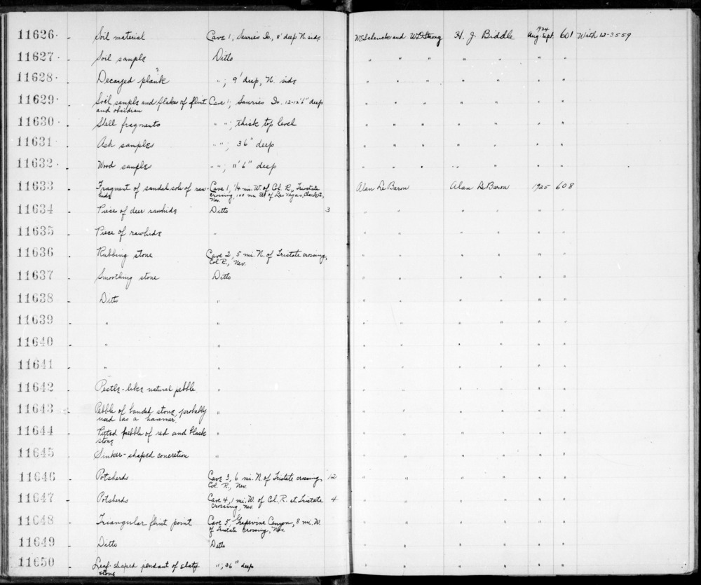 Documentation associated with Hearst Museum object titled Ash, accession number 2-11631, described as ash samples.