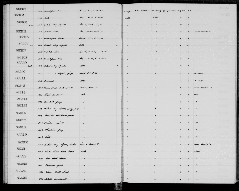 Documentation associated with Hearst Museum object titled Point, accession number 1-86317, described as Obsidian point