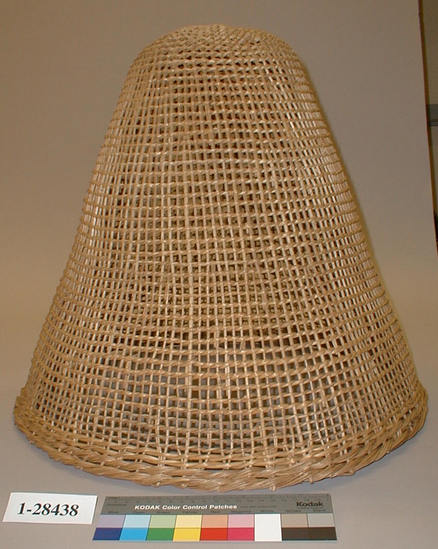 Hearst Museum object titled Carrying basket, accession number 1-28438, described as Openwork twined carrying basket.