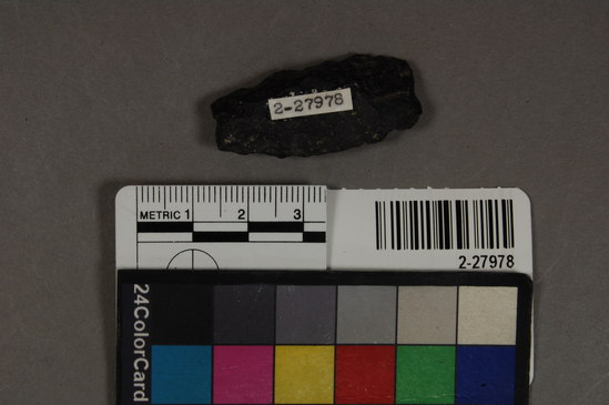 Hearst Museum object titled Projectile point fragment, accession number 2-27978, described as Projectile point fragment