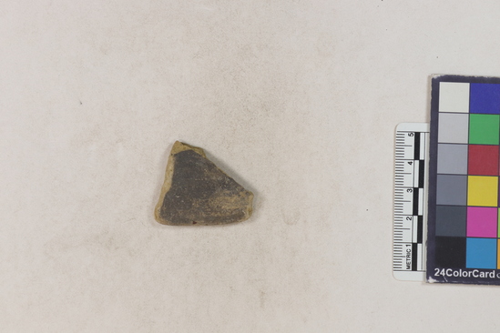 Hearst Museum object 121 of 160 titled Potsherd, accession number 16-8191, described as Potsherd: rims Section of Manta on beach currently inhabited. Numbers  8111 to 8194 are sherds picked up on beach at low tide.