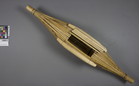 Hearst Museum object titled Bamboo fish bait trap, accession number 11-43995, no description available.