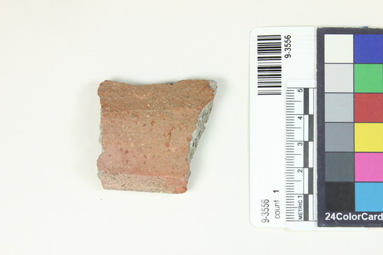 Hearst Museum object titled Potsherd, accession number 9-3556, described as Potsherd, rim fragment