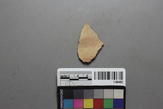 Hearst Museum object titled Potsherd, accession number 1-66492, described as potsherd