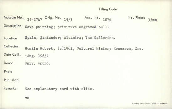 Documentation associated with Hearst Museum object titled Color slide, accession number 25-2747, no description available.