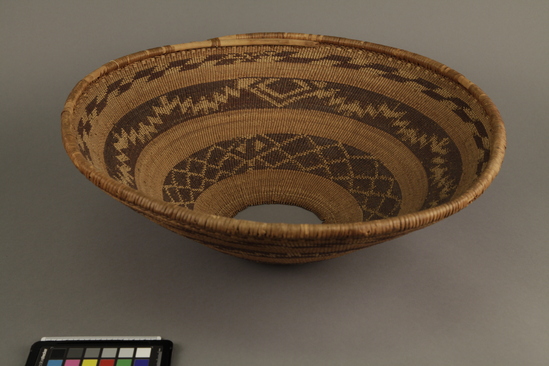 Hearst Museum object 3 of 4 titled Basket, accession number 1-71533, described as Hopper, lattice twined.